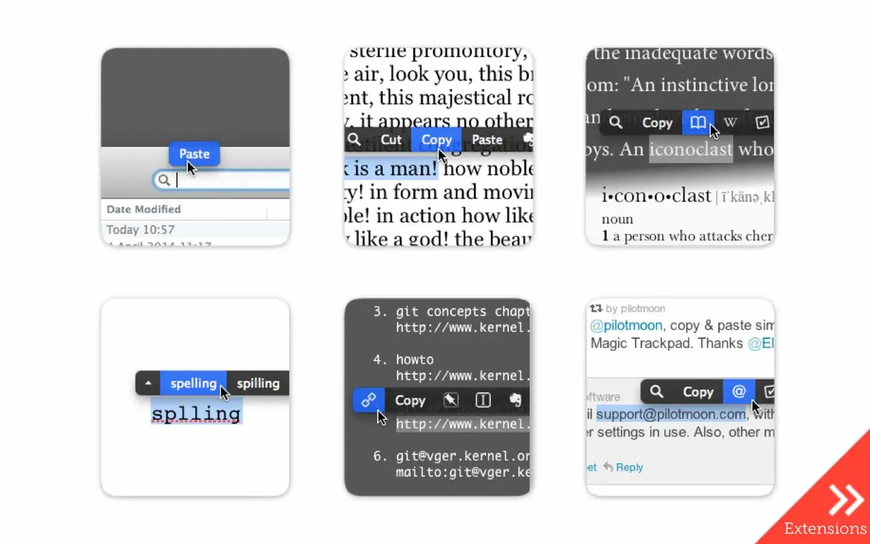 PopClip tools, view 2