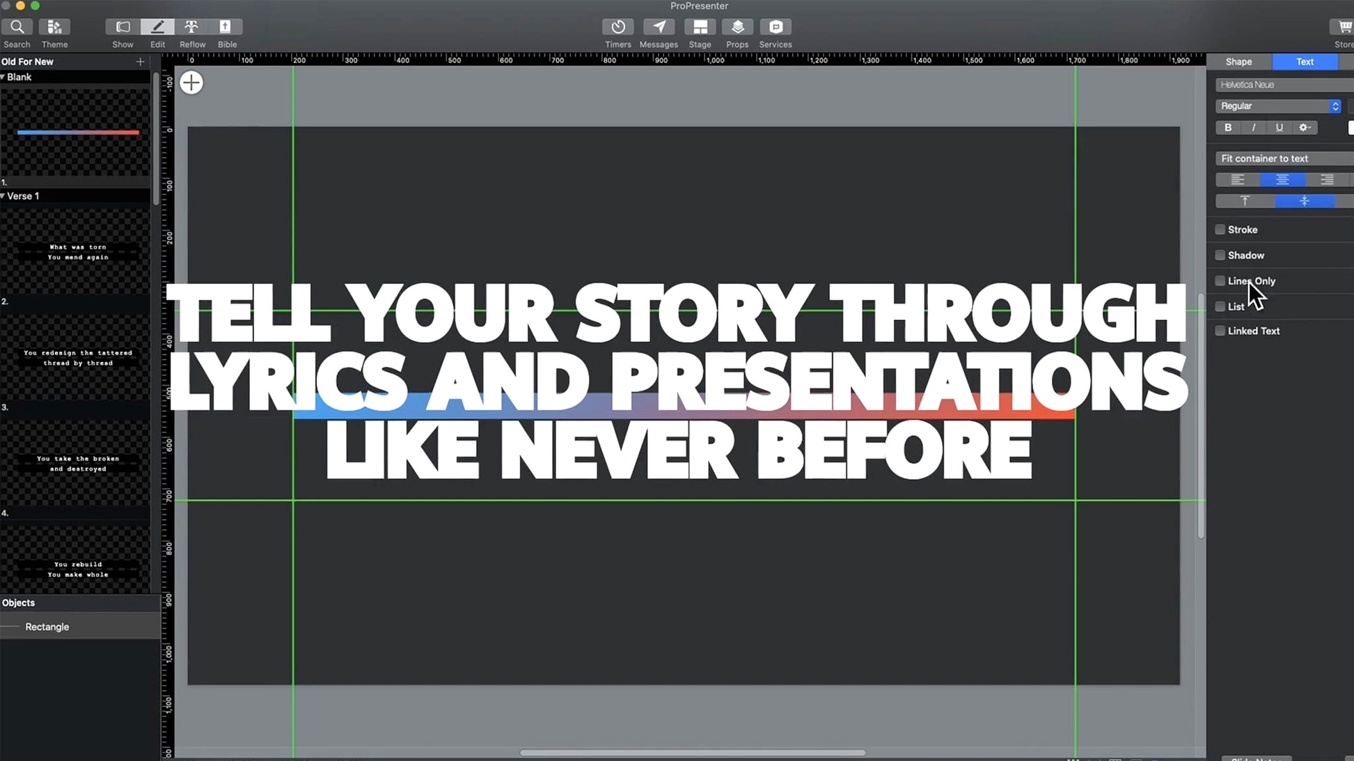 ProPresenter: slide 2 of 4 ProPresenter example 2