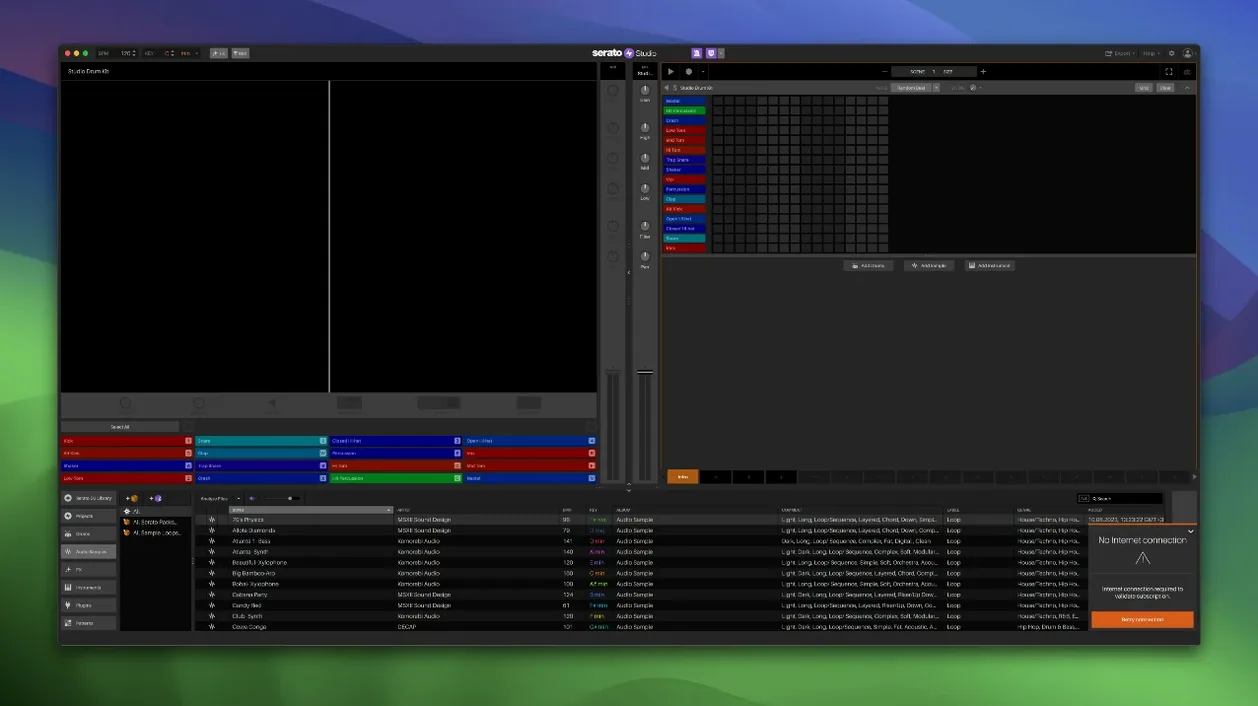 Serato Studio — frame 1 serato studio — main panel