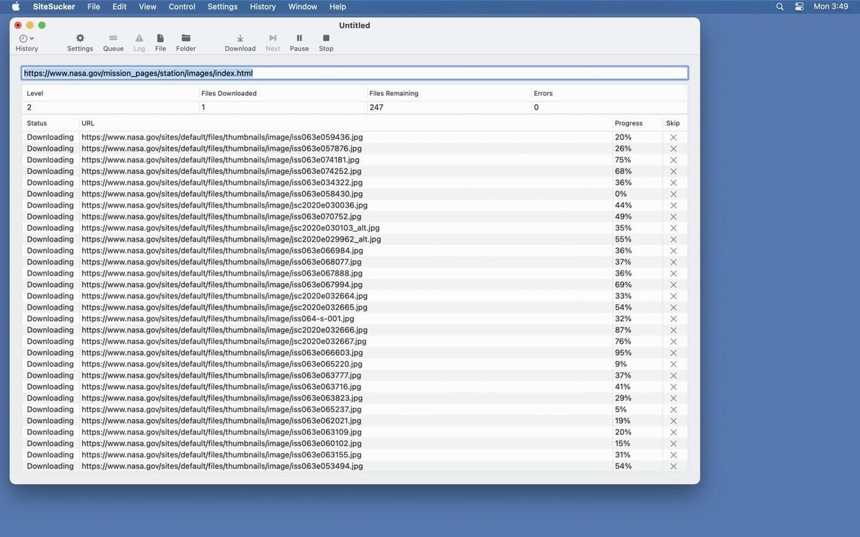 SiteSucker Pro — frame 1 sitesucker mac download — main panel