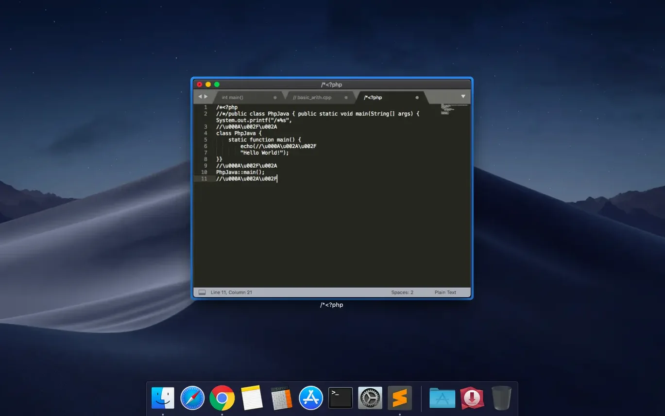 Sublime Text tools, view 3