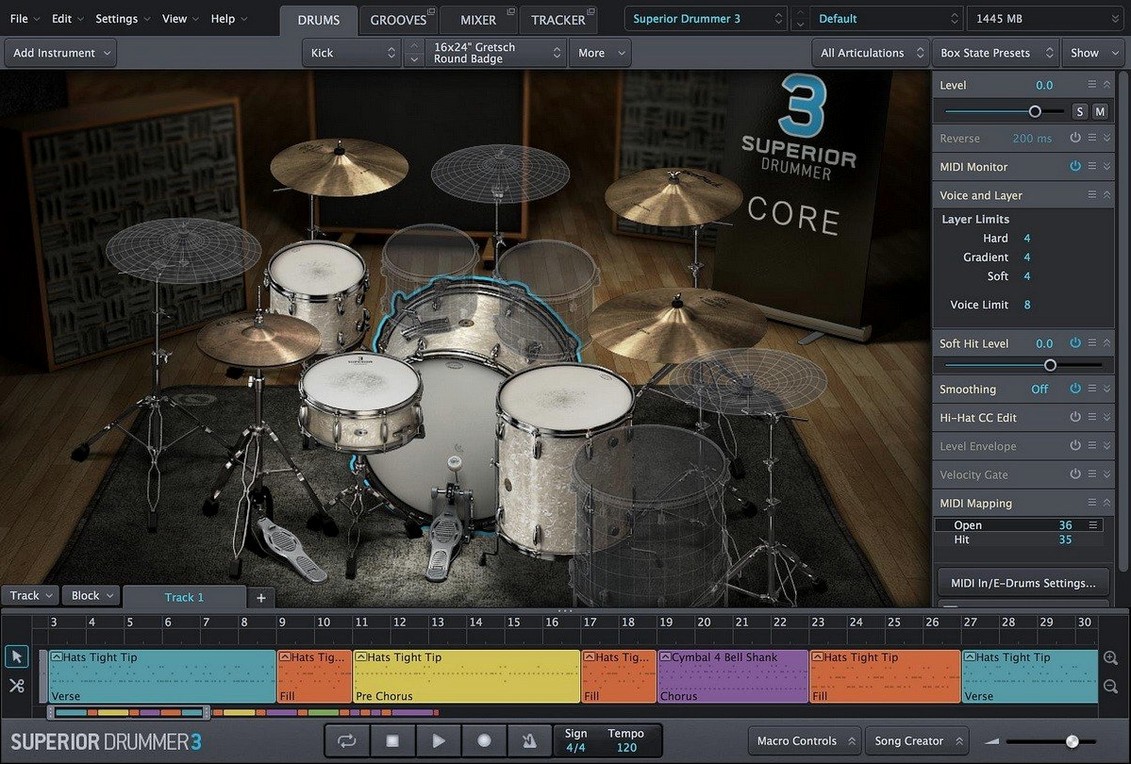 Superior Drummer: slide 1 of 1 iof drummer torrent on a Mac