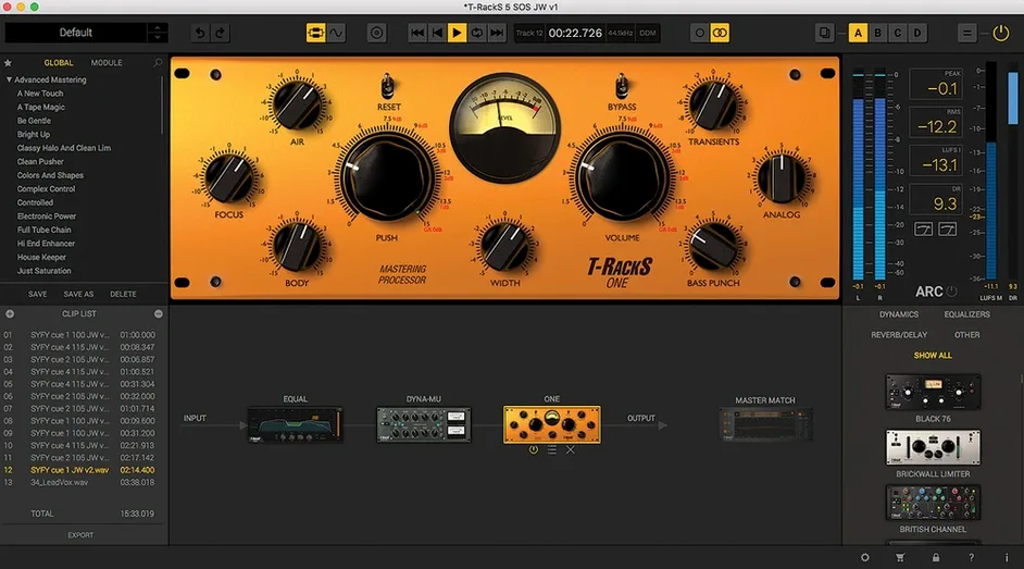 T-RackS: slide 1 of 1 t-racks free download full version mac — main panel