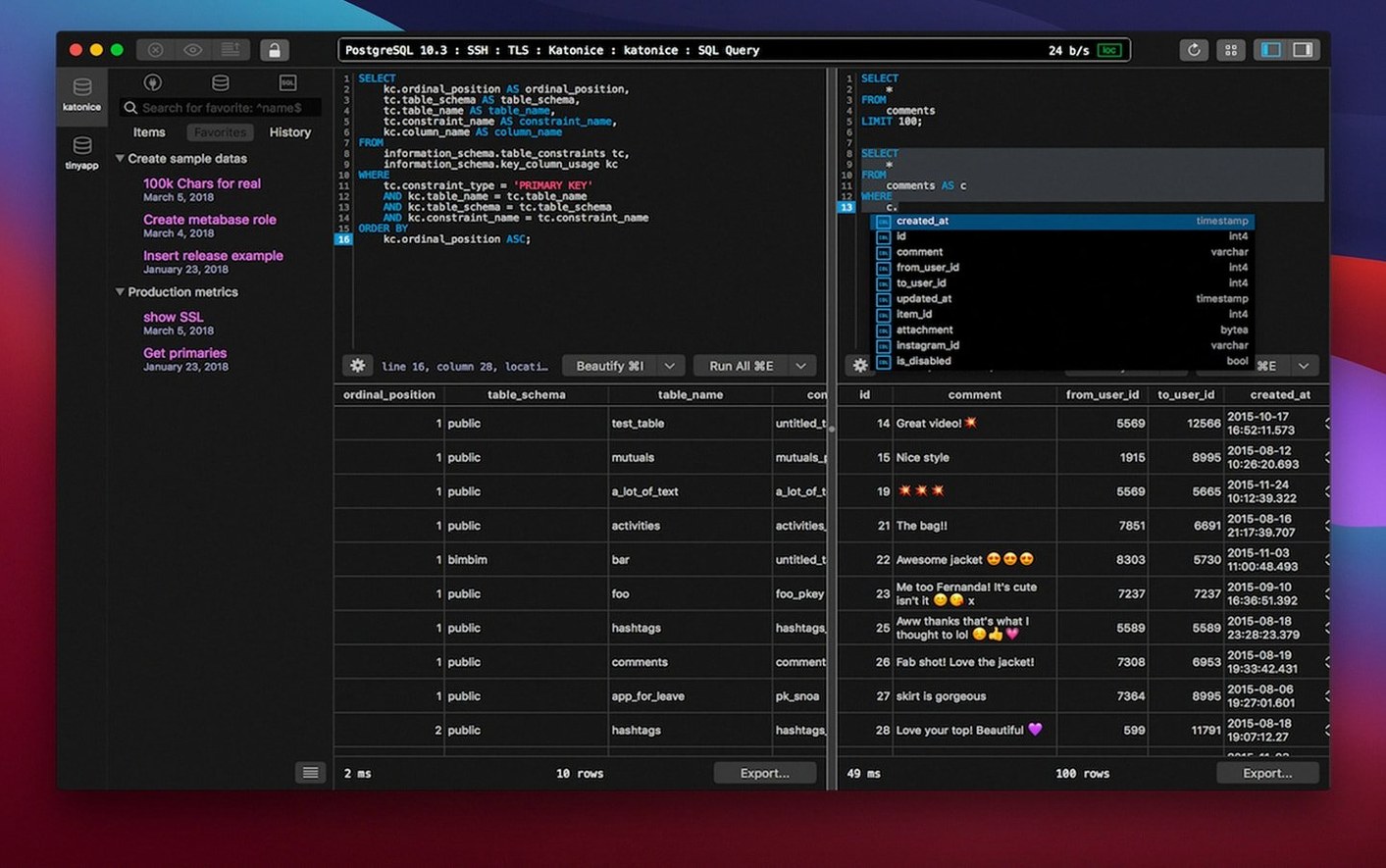 TablePlus — frame 1 tableplus torrent — main panel
