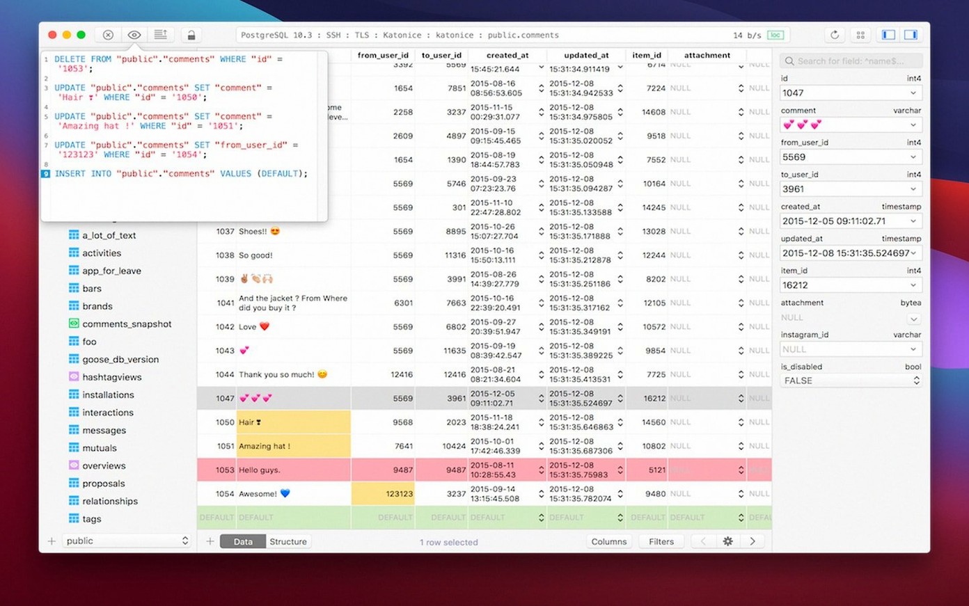 TablePlus — frame 4 TablePlus tools, view 4