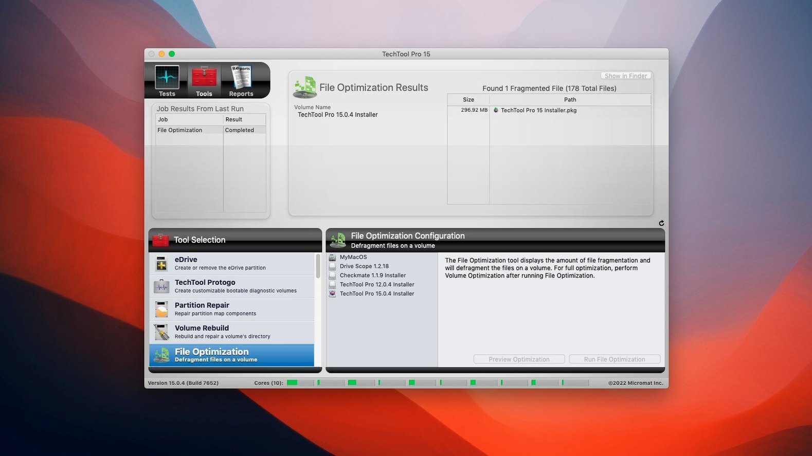Techtool Pro — frame 4 Techtool Pro tools, view 4