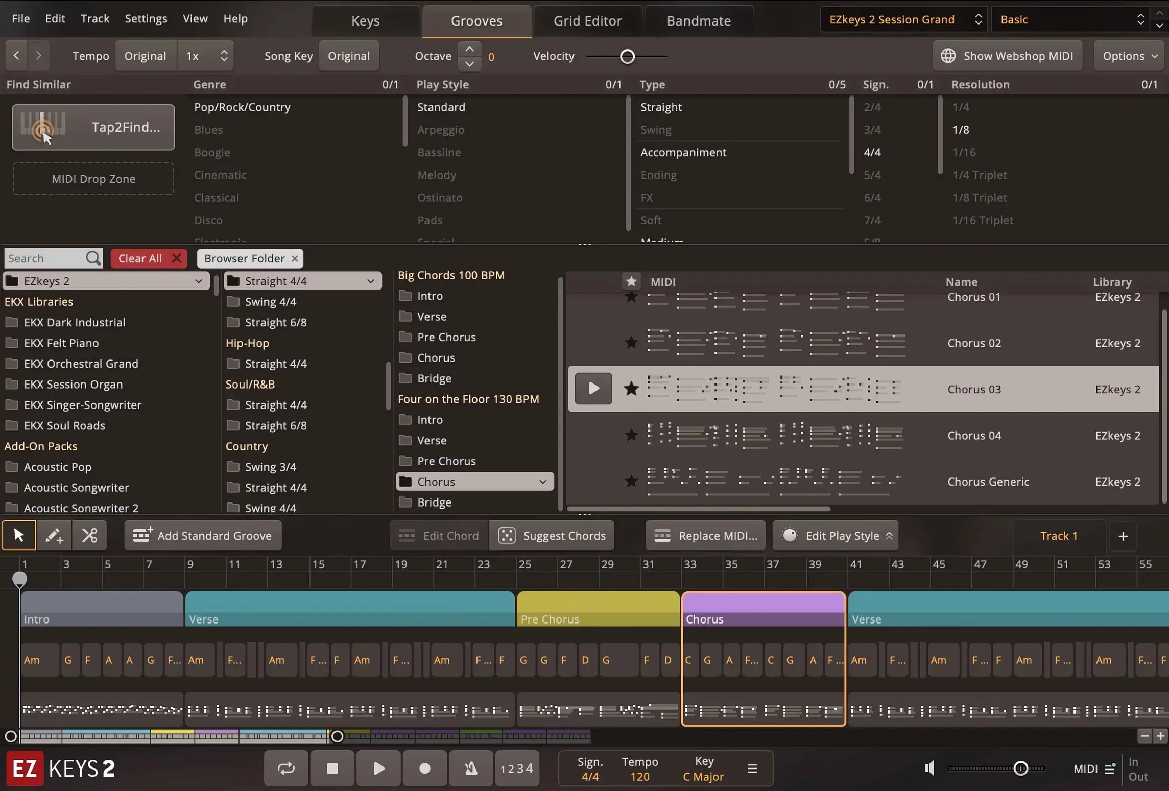 Toontrack EZkeys: slide 2 of 5 Toontrack EZkeys example 2