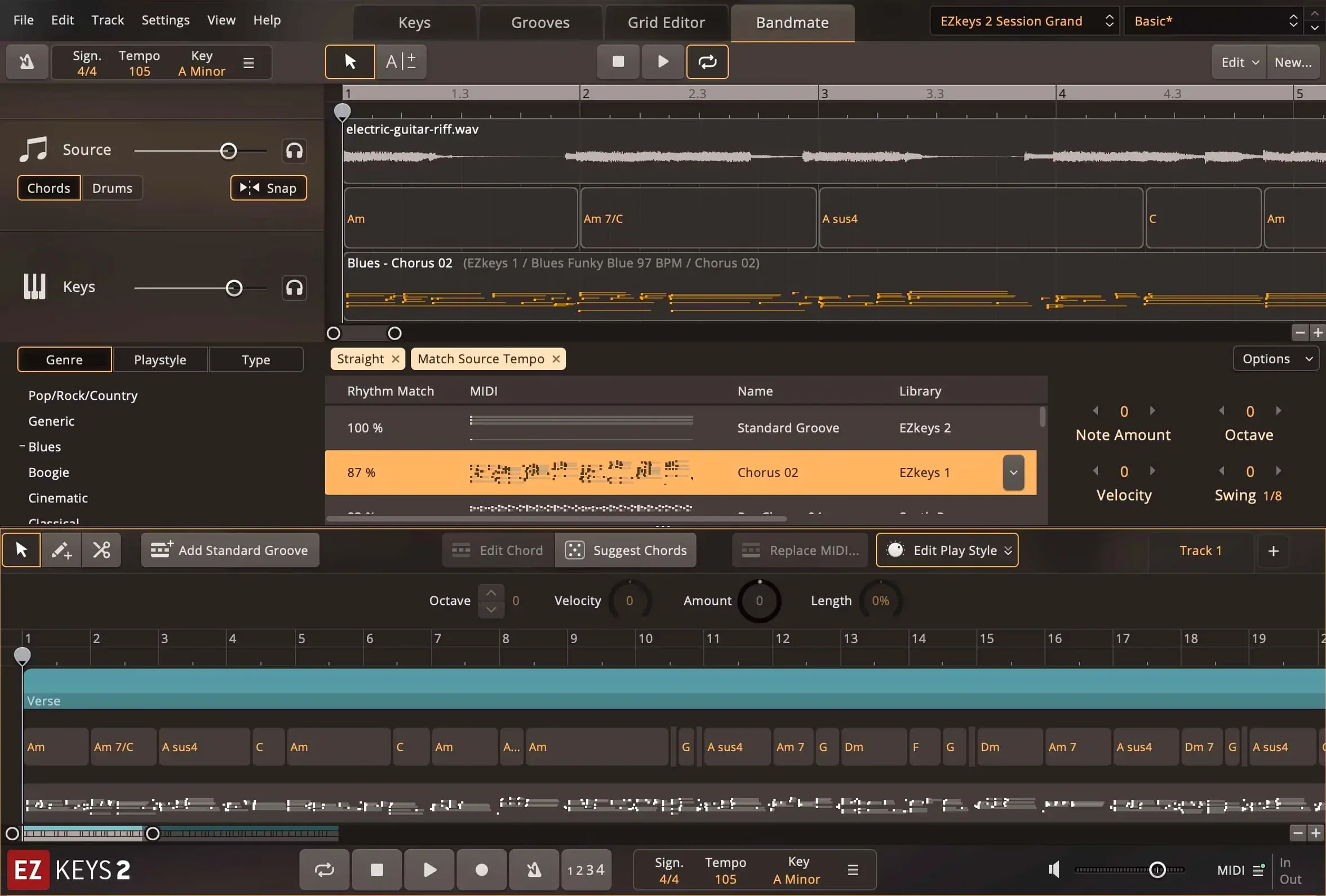 Toontrack EZkeys — frame 5 Toontrack EZkeys tools, view 5
