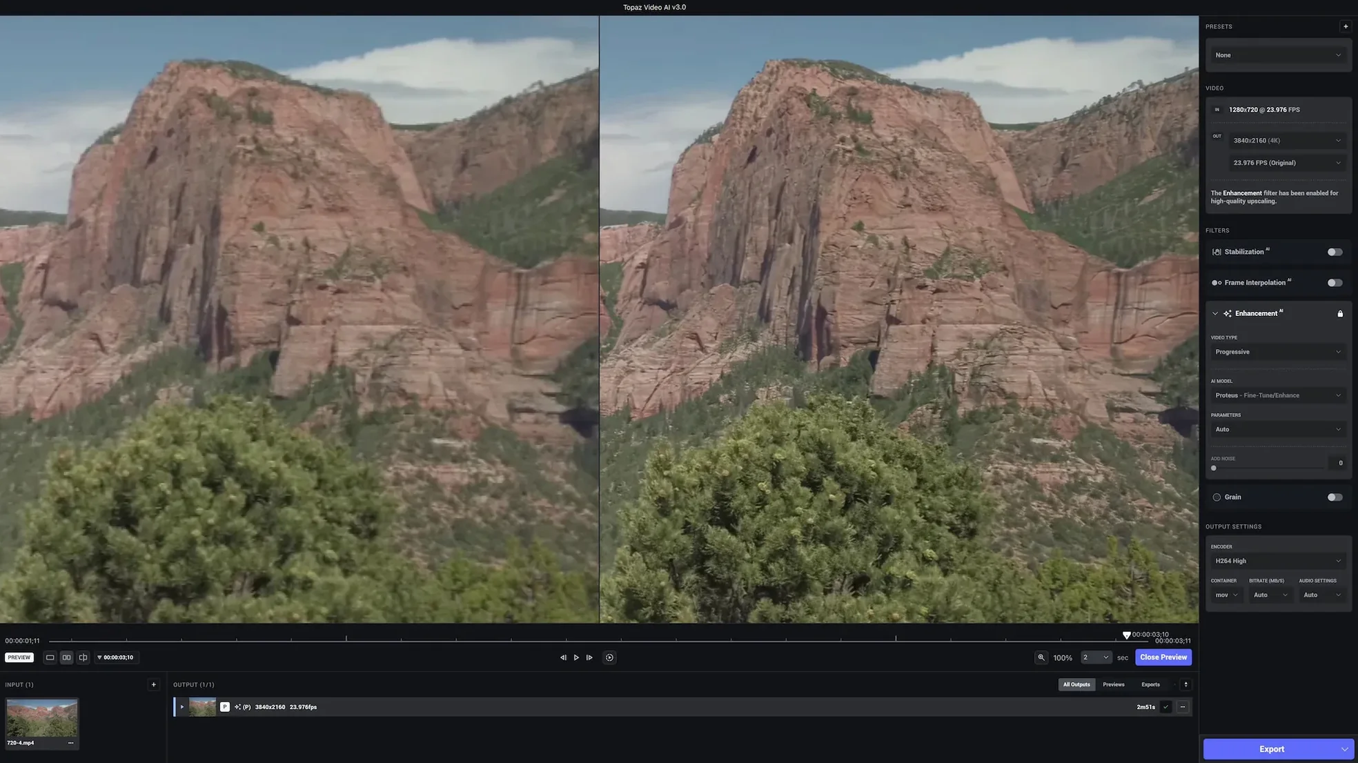 Topaz Video AI — frame 1 topaz labs video ai torrent on a Mac
