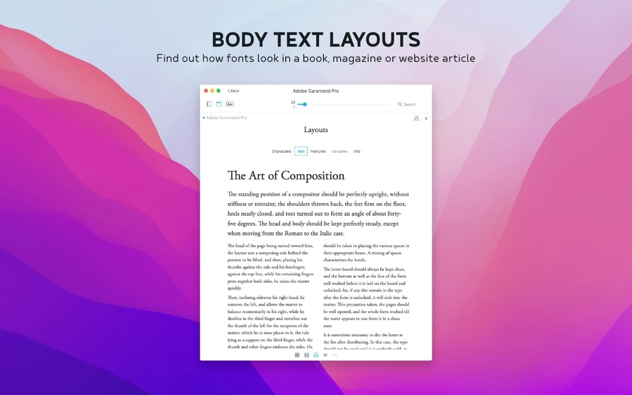 Typeface — frame 4 Typeface tools, view 4