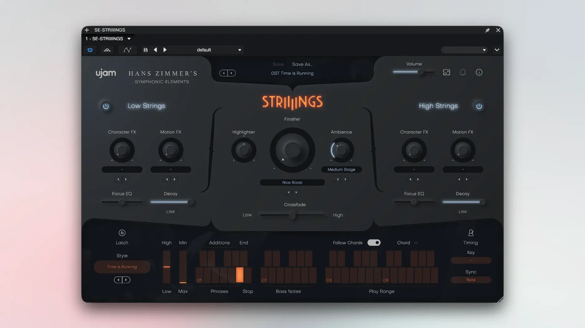 UJAM Symphonic Elements STRIIIINGS — frame 1 ujam striiiings mac — main panel