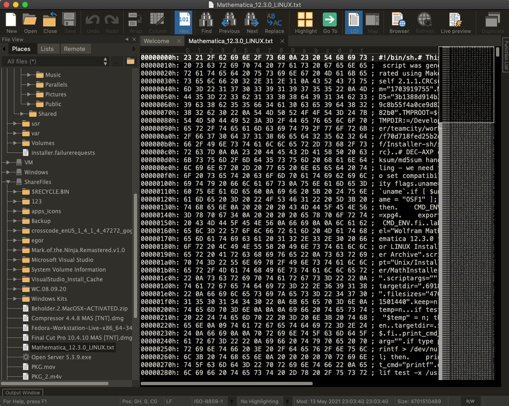UltraEdit tools, view 3