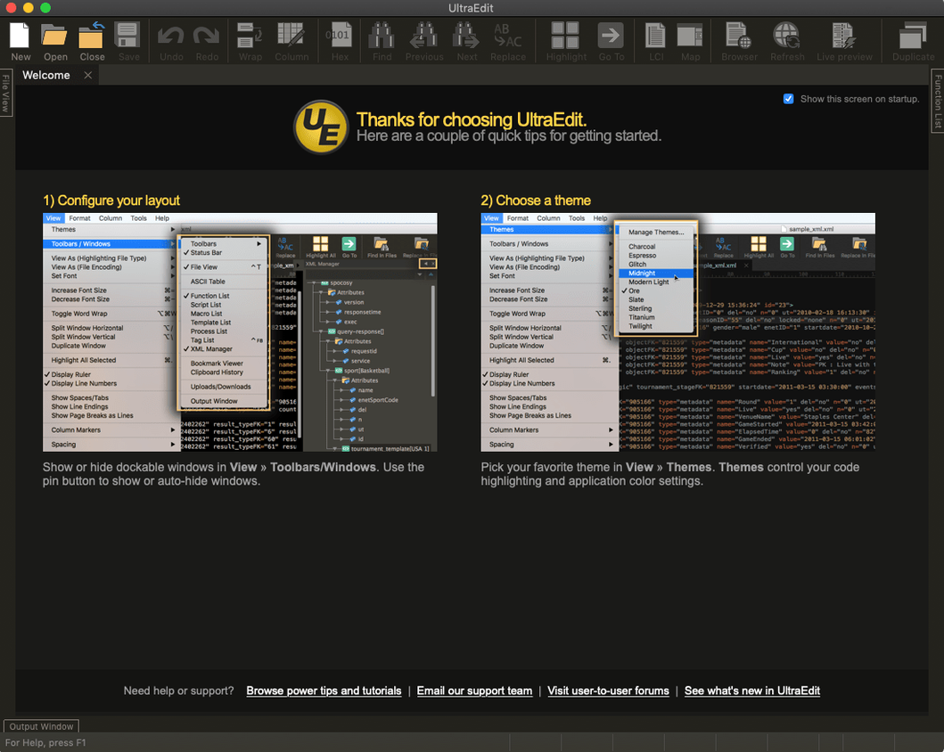 UltraEdit tools, view 4