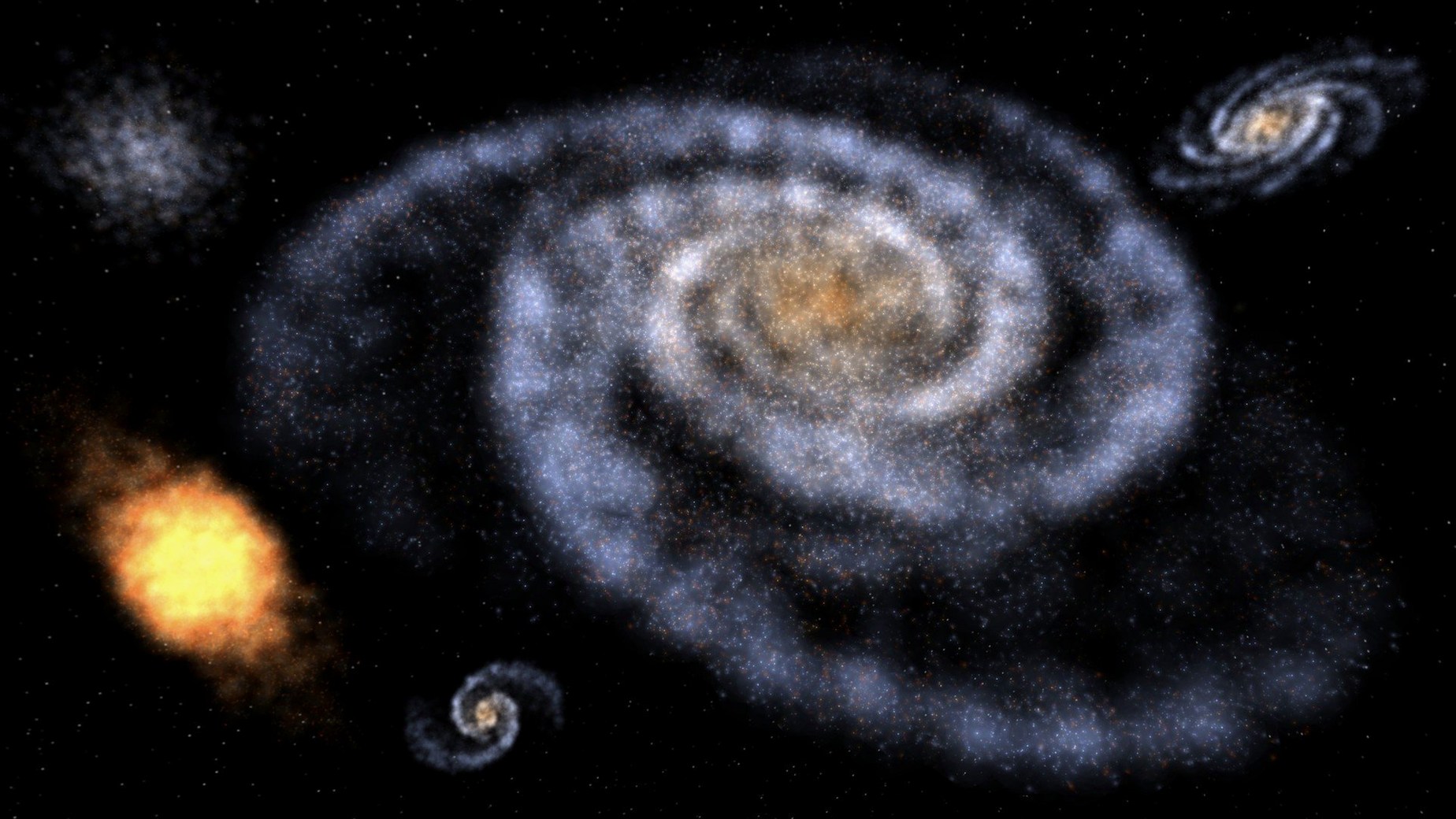 Universe Sandbox — frame 2 Universe Sandbox tools, view 2