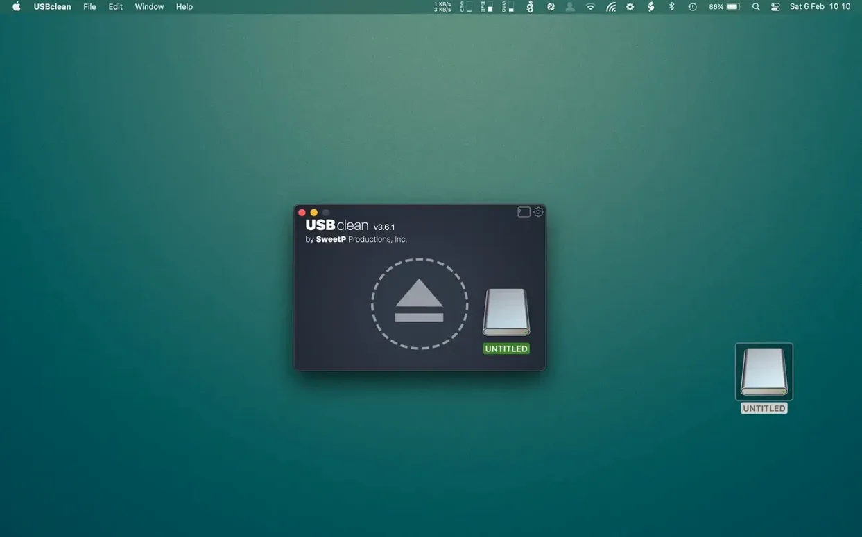 usbclean crack mac — main panel