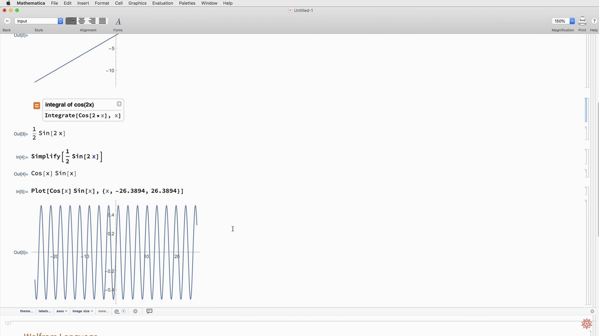 Wolfram Mathematica — frame 2 Wolfram Mathematica tools, view 2